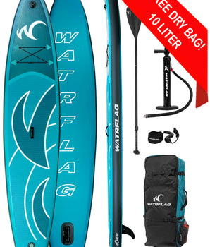 Watrflag Arrow SUP Board 12'6'' - 380 cm - Touring Opblaasbaar Stand Up Paddle Board met peddel, pomp, luxe rugzak en FREE DRY BAG